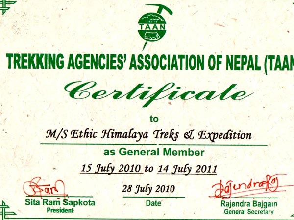 Trekking Agencies Association of Nepal (TAAN)